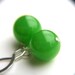 Kelly Green Earrings . Neon Green Earrings . Green Stone Neon Earrings . Luck of the Irish Green Earrings - Lantern Collection