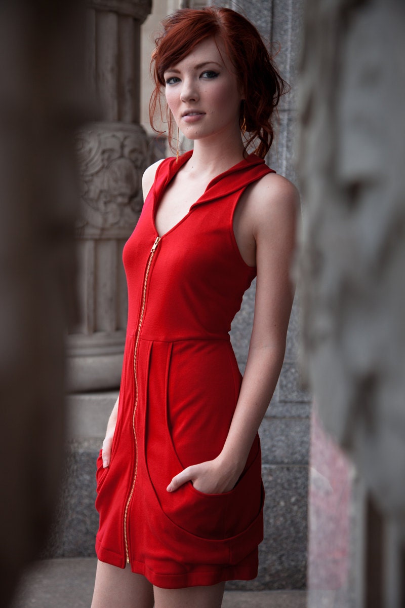 Reserved for EVA - RED-Marie Claire Dress- As seen on Project Runway- 4 colors available