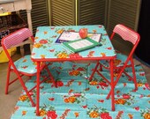 Fancy Folding Furniture(tm) Oilcloth-Upholstered Childrens Folding Furniture Set - You Choose the Oilcloth Pattern