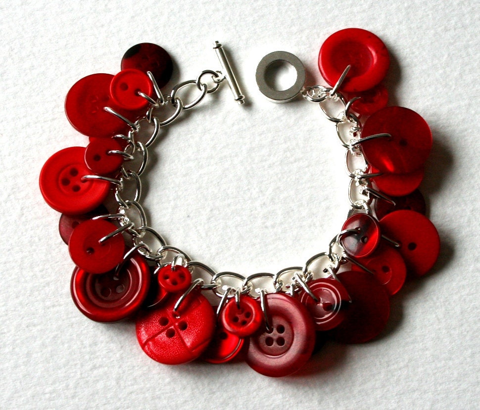 Royal Red Button Bracelet