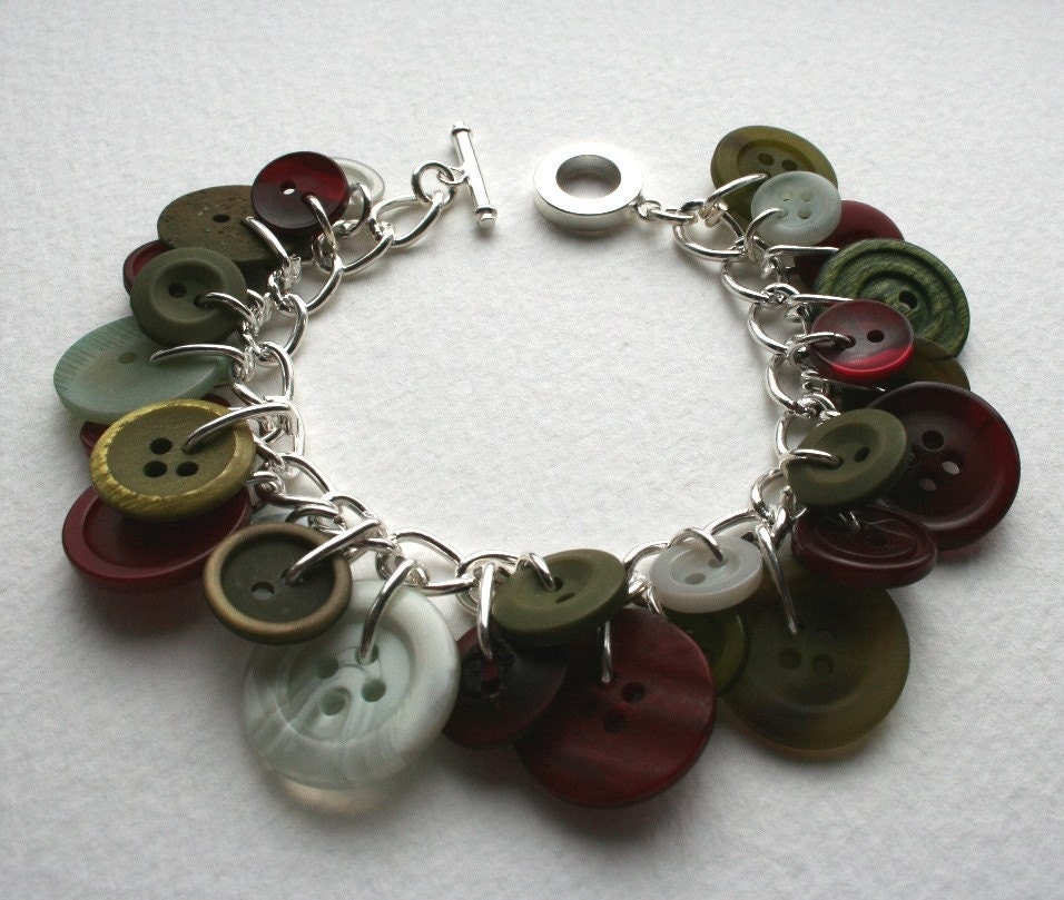 Garden Of Earthly Delights Button Charm Bracelet