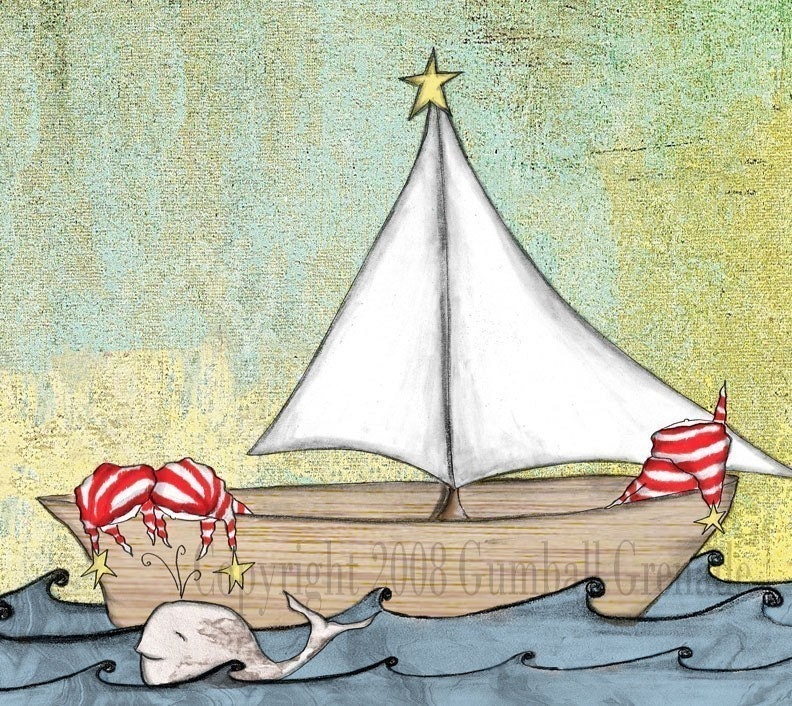 To Sail with a Whale 8 x 10 Print 