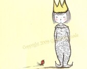 Pondering Princess 8 x 10 inch Art Print