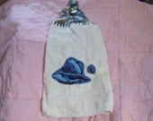 Personalized  Handmade  Appliqued  Ocean Whales n Turtle  Hanging Dish Towel READY 2 SHIP