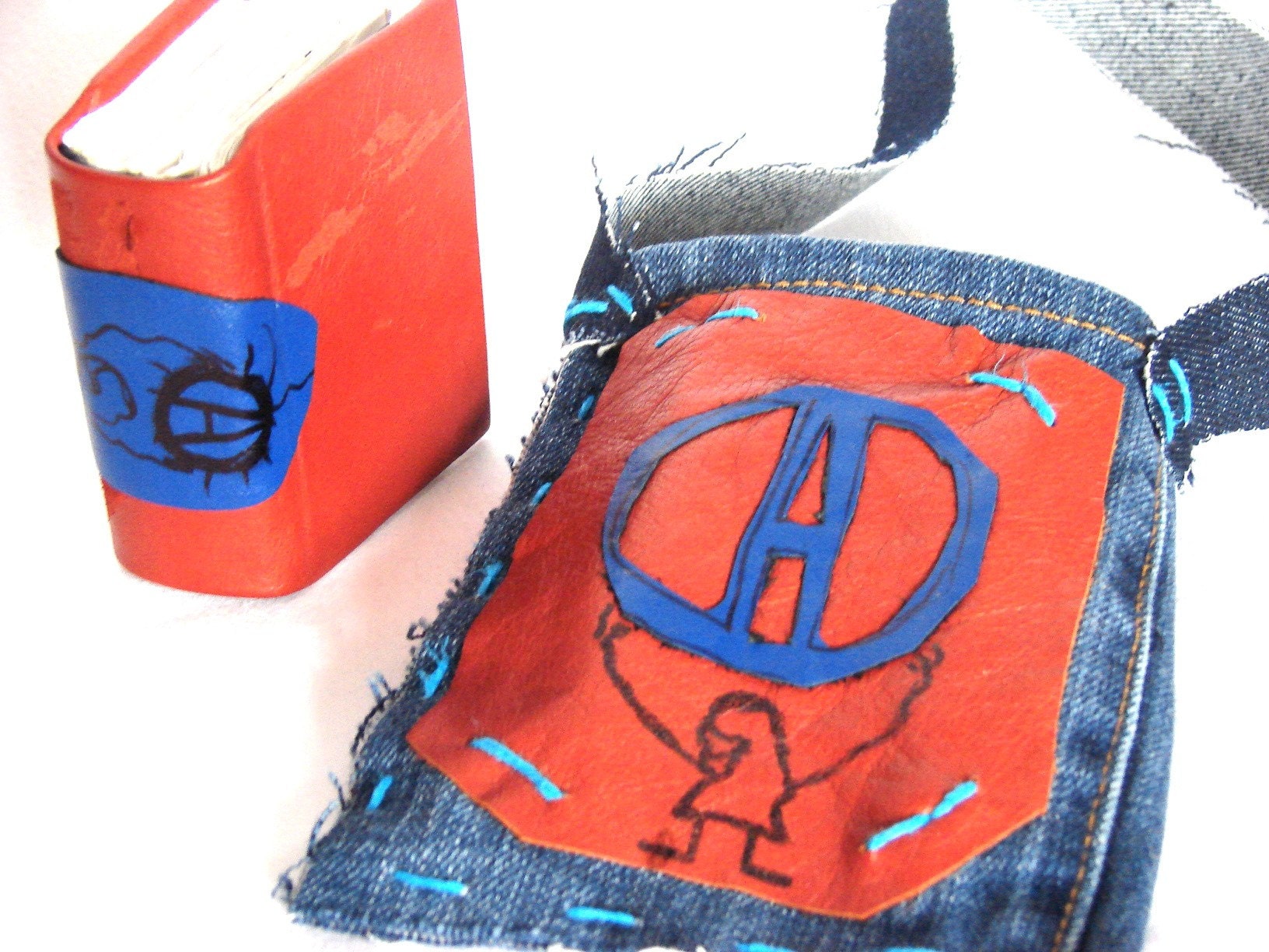 blank Journal, Anarchy bookbag sale by Strikebooks bookbinding original art