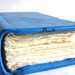 Sale Blue Leather Blank Journal - Strikebooks- Bookbinding Original Art Journals