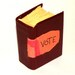 Vote a Burgundy Leather Pocket Journal by strikebooks