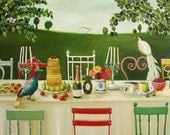 Lady Gertrude's Decadent Brunch With Flora And Fauna- Art Print
