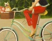 Francine And Her Frenchie- Art Print