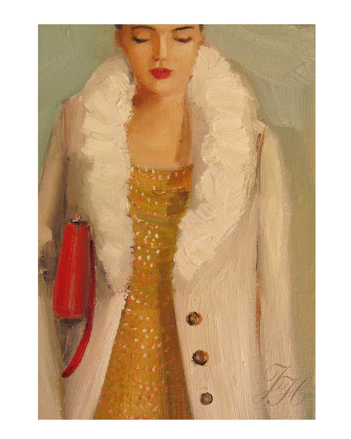 Portrait- French Girl- Art Print
