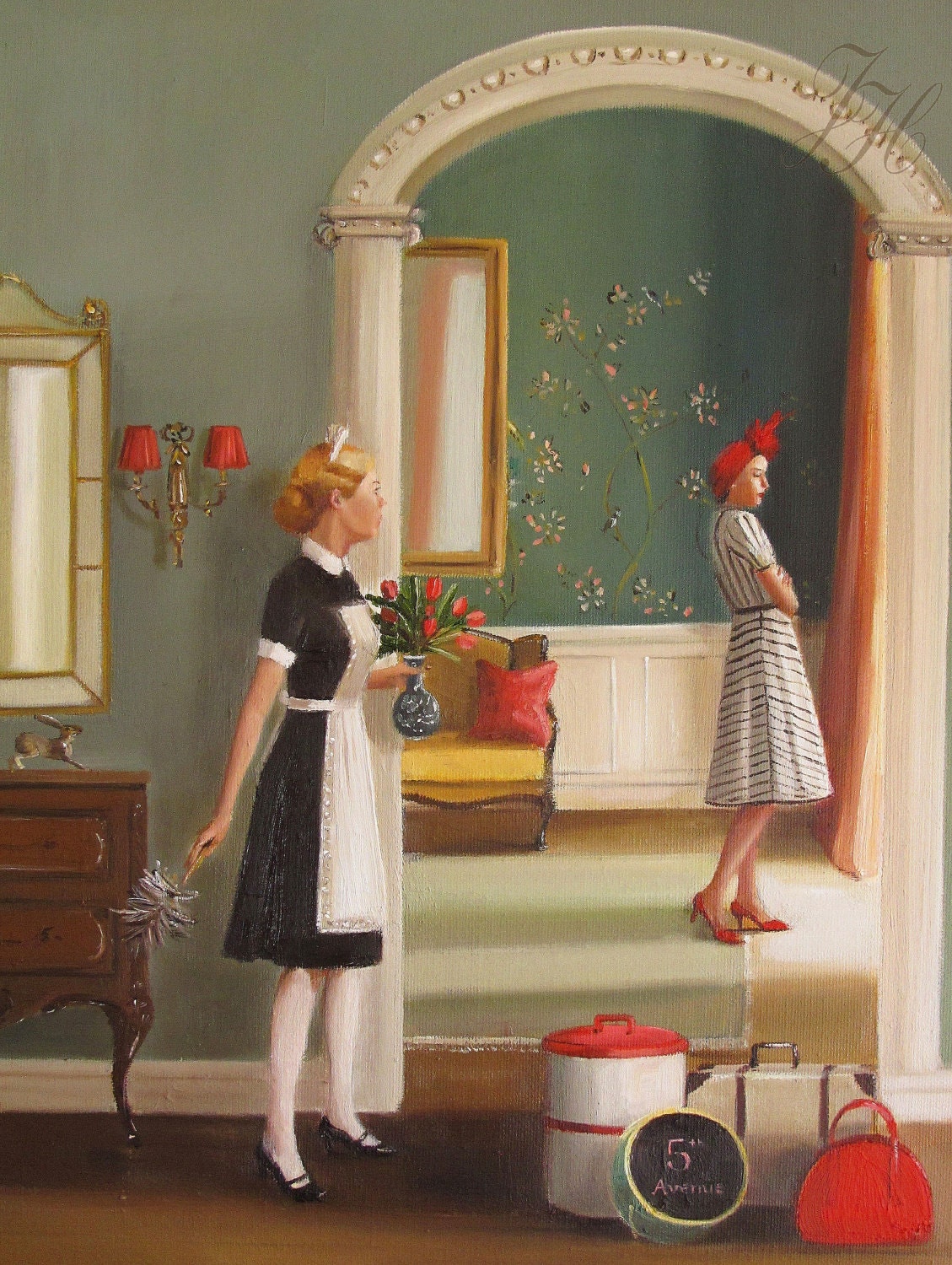 The Westlakes Surprise The Maid When They Decide To Be Spontaneous For Once And Go On A Holiday- Limited Edition Print