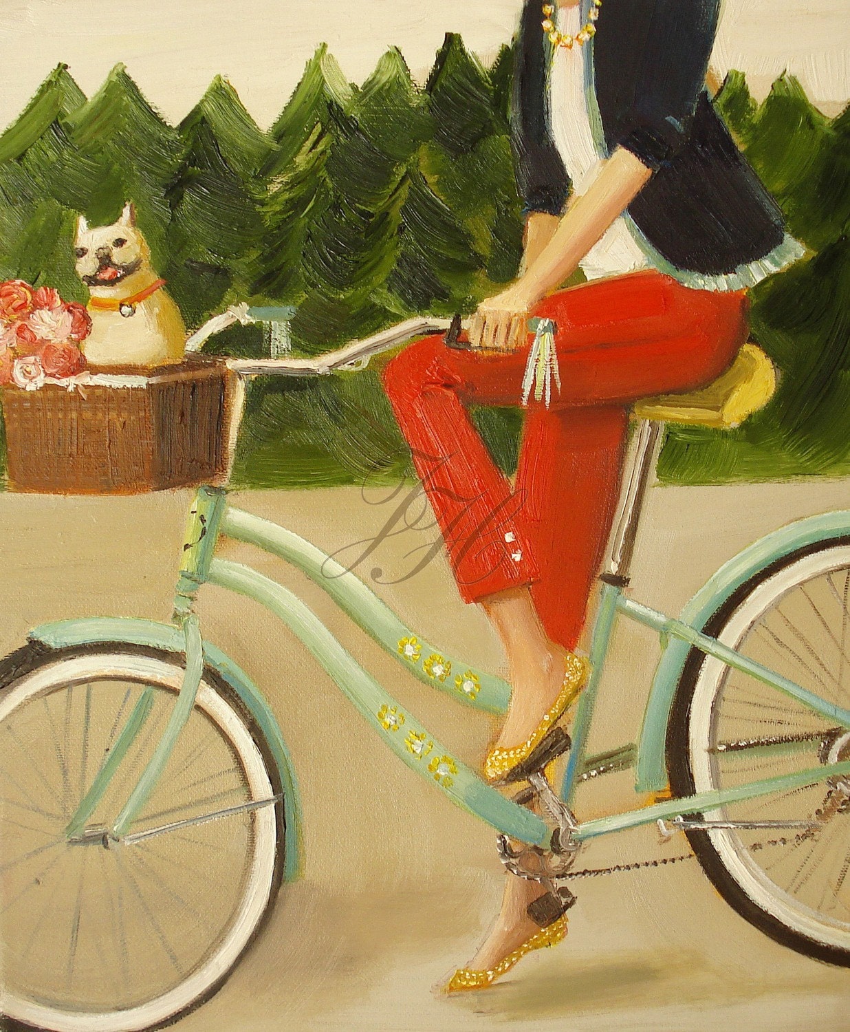 Francine And Her Frenchie- Open Edition Print