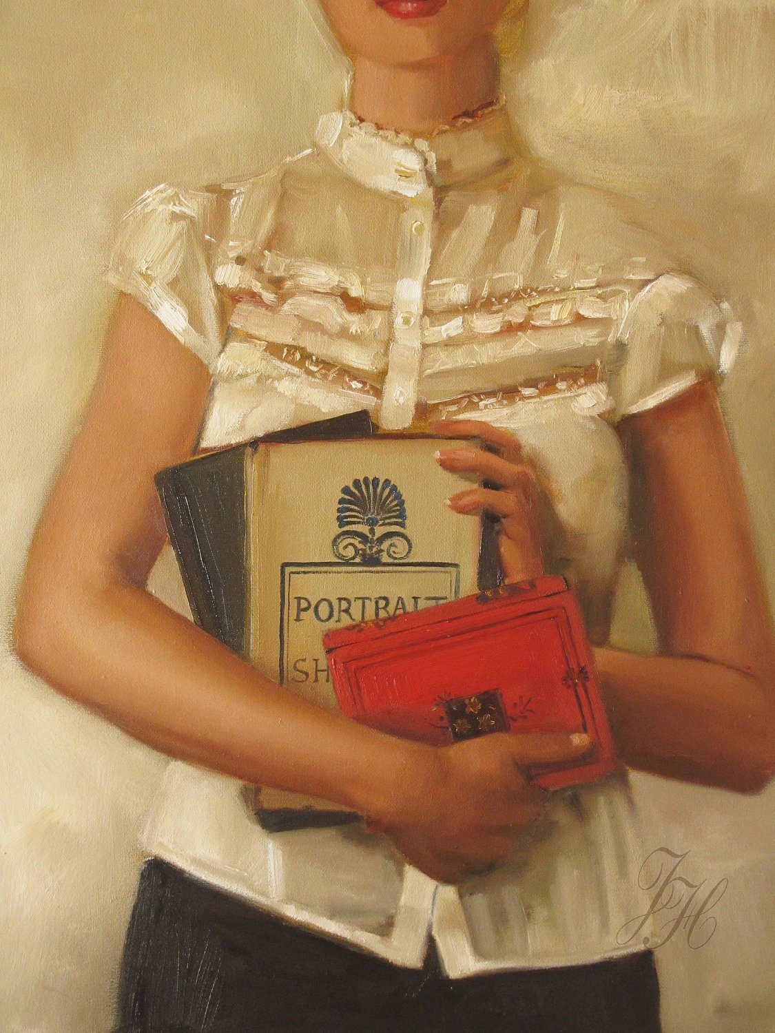 Portrait- The English Major- Art Print From Original Oil Painting