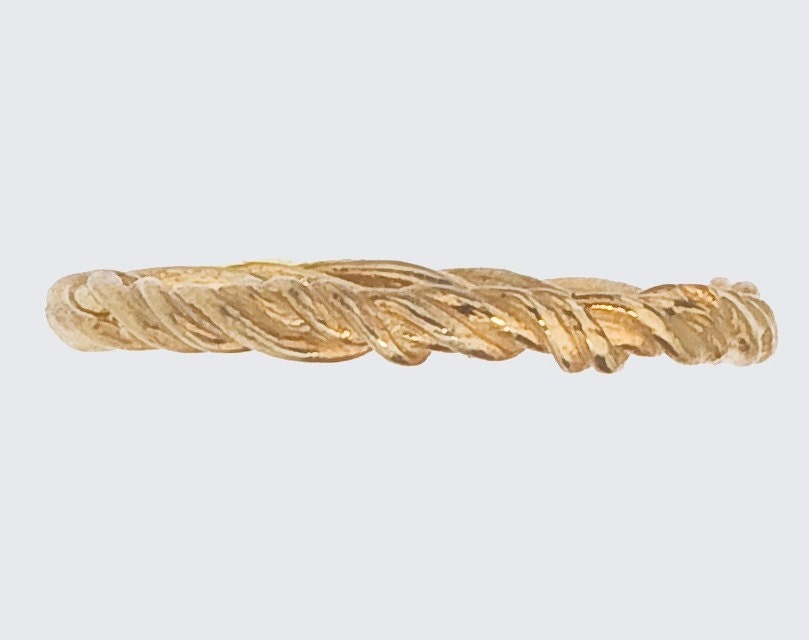 Wedding Band  -  Stacking Ring  - Woodland Vines Recycled Yellow Gold  -  Twisted Morning Glory Vines  Grown in New York