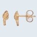 Gold Post Earrings  -  Small Bud in Yellow or White  -  18K