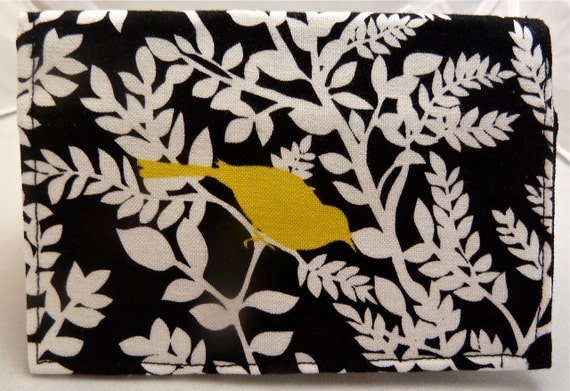 Business Card/Credit Card Money Case Yellow Bird
