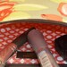 Tangerine Floral Makeup Bag/Zippered Pouch Padded Flat-bottomed
