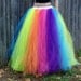 Neon Rainbow Faerie Formal Alternative Wedding Skirt Fae All Sizes MTCoffinz