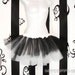 Gothic Black White Faerie Ballerina dance scene TuTu adult ALL SIZES MTcoffinz