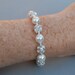 Bridal Ivory Pearl and Rhinestone Bracelet, Sparkling Wedding Jewelry, Bling Bracelet, Bridesmaid Jewelry