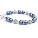 Periwinkle Blue Bling Bracelet, Bridesmaid Gifts, Pearl Rhinestone Jewelry, Bridal Party