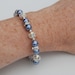Periwinkle Blue Bling Bracelet, Bridesmaid Gifts, Pearl Rhinestone Jewelry, Bridal Party