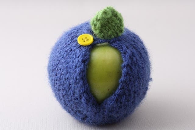 Apple Jacket-Colonial Blue with Yellow Button