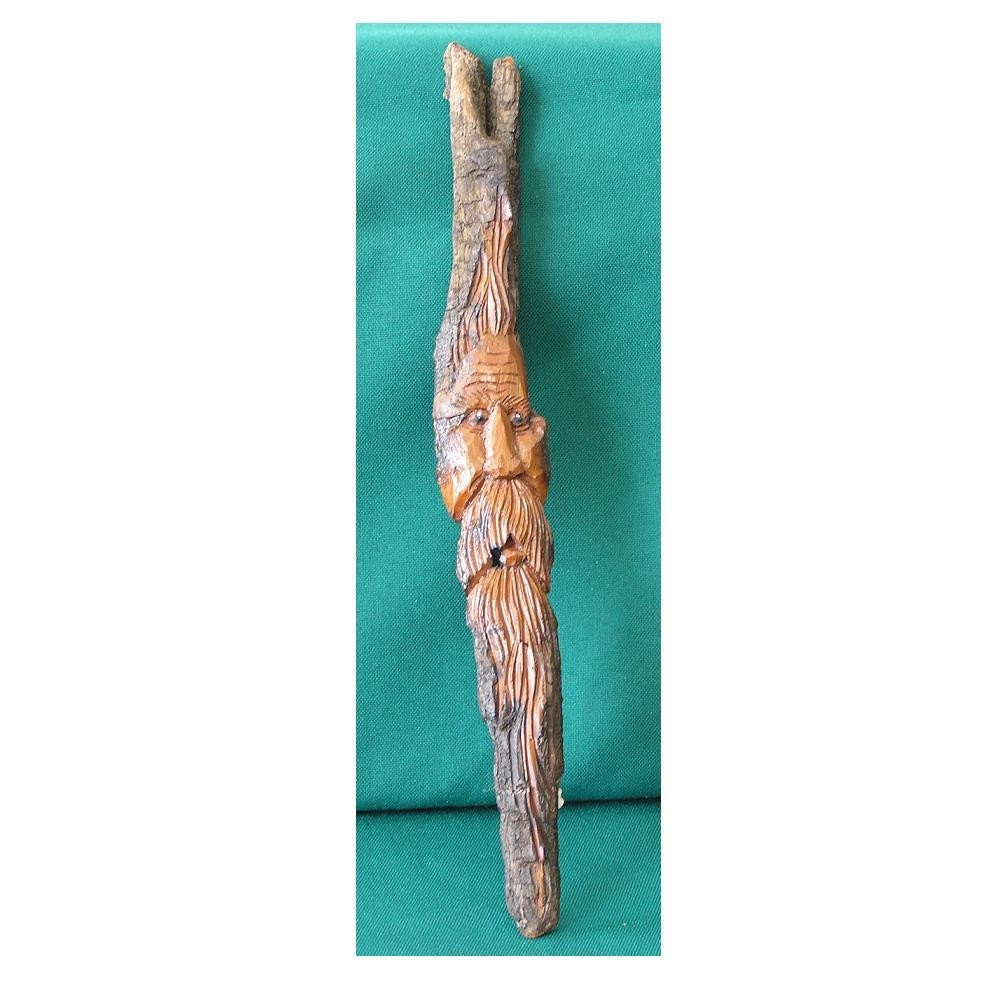 Handcarved Cottonwood Woodspirit, Skinny