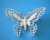 Vintage Butterfly Brooch Pin Butterfly Silver Signed Sarah Cov