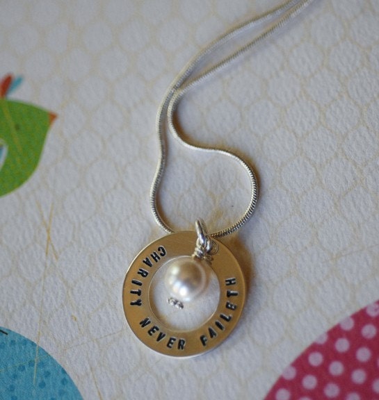Charity Never Faileth Necklace