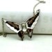 Vintage Marcasite Butterfly Sterling Silver Necklace - Flight / Woodland Nature Rustic Fall Autumn Nature Butterfly