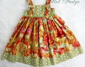Last one available, Petal Knot Dress, Fuchsia Garden, Size 6/7