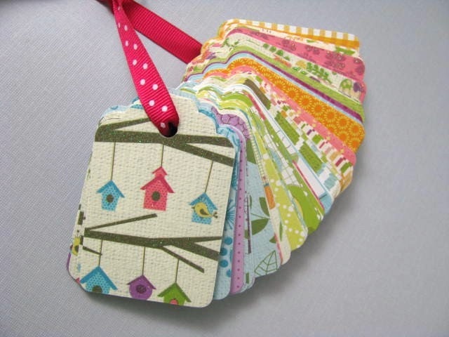 Hand Punched Scallop Tags Set of 100