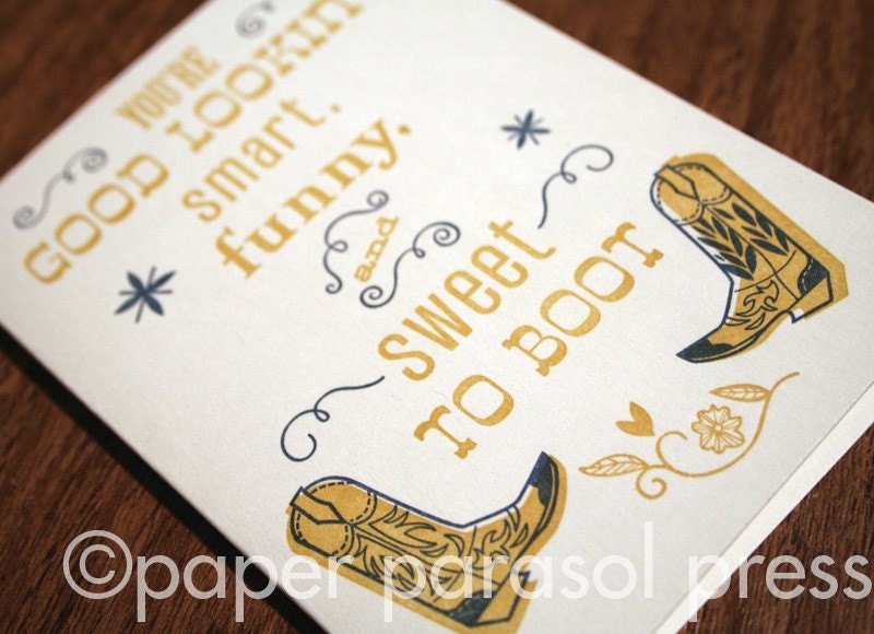 Sweet to Boot 4bar card