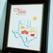11 x 14 Letterpress Texas Poster