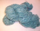 Teal mohair merino boucle yarn