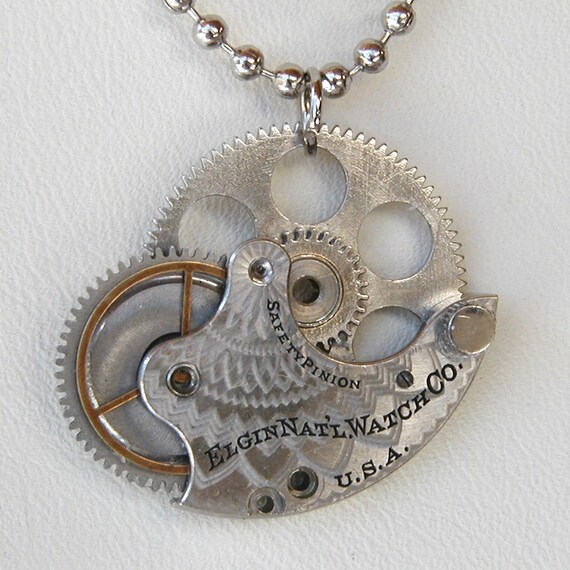 Facade - Unisex - Steampunk Pendant - Reserved for Lucentdelirium