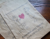 Personalized Kraft Favor or Gift Bags - A Sweet Ending to a New Beginning