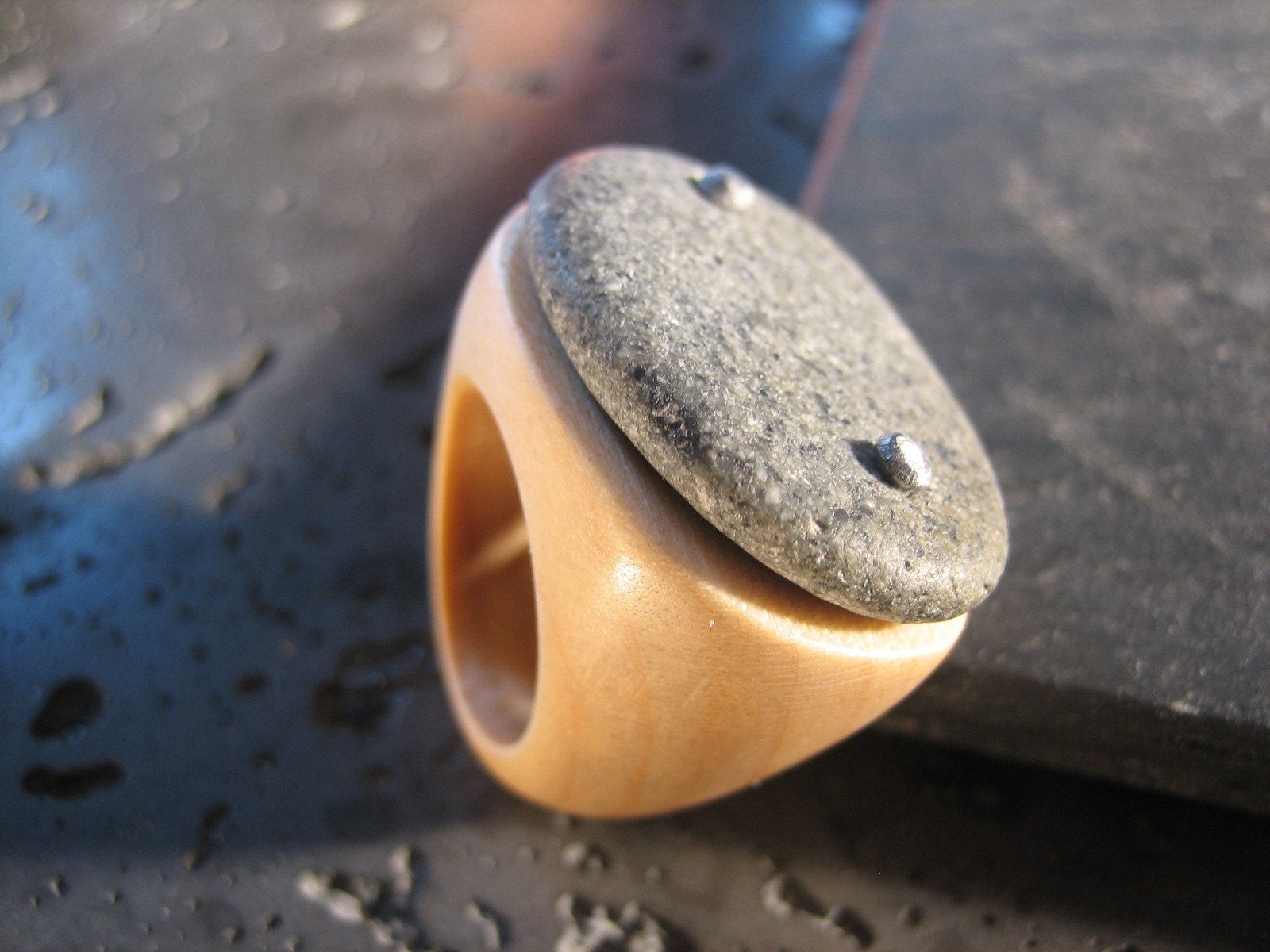 Maple and Stone Ring - 8347