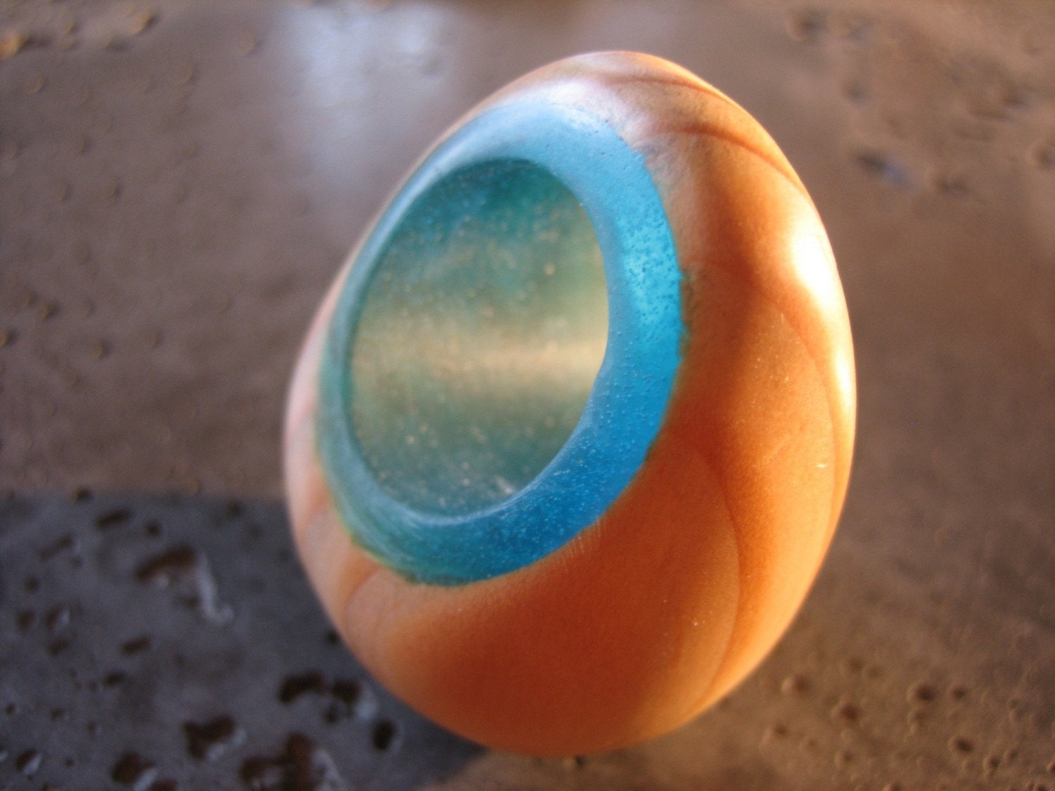Pine and Blue Resin Ring