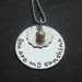 Hand Stamped Jewelry You Are My Sunshine Necklace In Fancy Lowercase Script