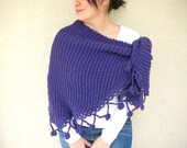 Wool Shawl - Indigo -  Blue