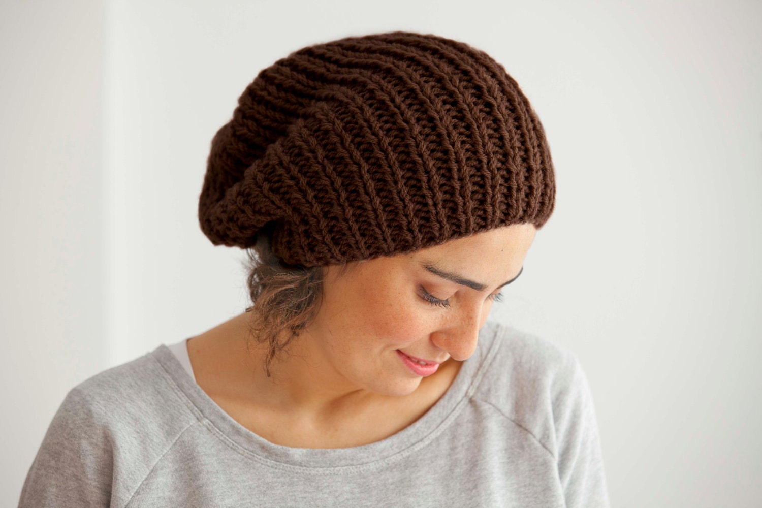 Brown Slouchy Hat