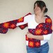 Colorful Shawl - Red - Orange - Purple - Yellow - Burgundy