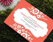 Folk Florals Wedding Invitation