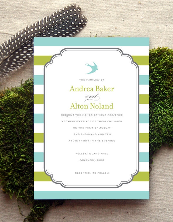 Simple Stripe Invitation