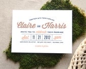 Stacked Type Wedding Invitation