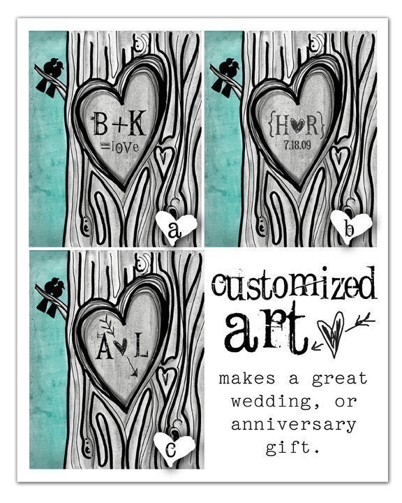 customize your own- tree with initials- neutral color variation