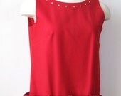 1960s Jumper Mini Dress Red Wool