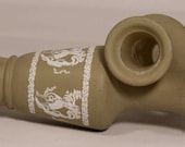 Late 1970s Avon Grecian Wedgewood Style Vases Pair Alter Jars
